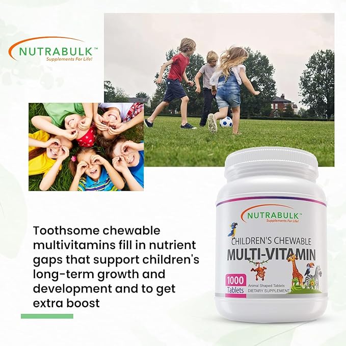 Children's Chewable Multivitamin Tablets for Overall Well Being - Fun Animal Shapes & Cherry Flavor- Multivitamins for Kids' Daily Nutritional Needs - 12000 Count (12 Bottles of 1000)