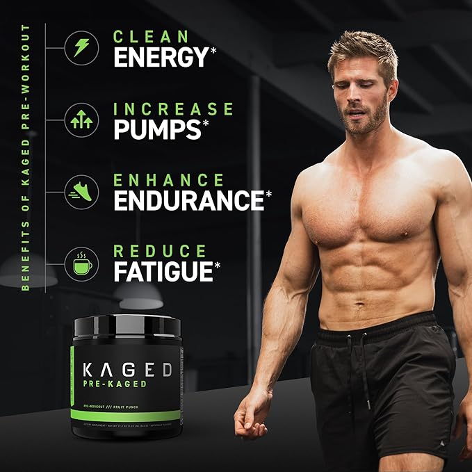 Kaged Original Pre Workout Powder | Orange Krush | Pre-Kaged | Formulated with Creatine, Beta Alanine, Pure Caffeine | 20 Servings