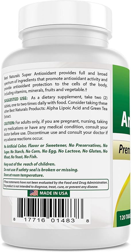 Best Naturals Super Antioxidant Formula 120 Tablets