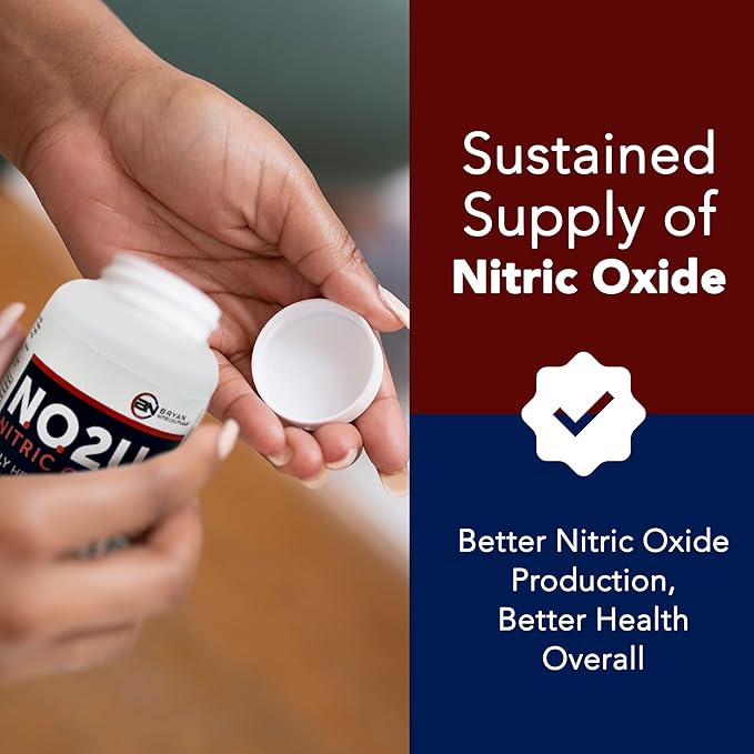Bryan NITRICEUTICALS - Natural Nitric Oxide Supplements for Men & Women - Promotes Blood Circulation, Oxygen & Nutrient Delivery, Daily Wellness Support - No Gluten or Dairy - 60 Vegan Lozenges