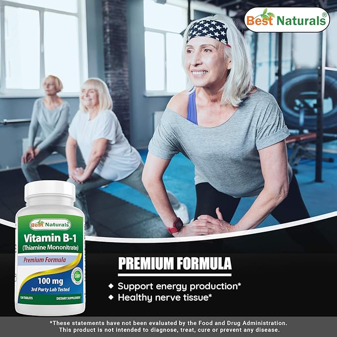 Best Naturals Vitamin B1 as Thiamine Mononitrate 100 mg 120 Tablets (120 Count (Pack of 1))