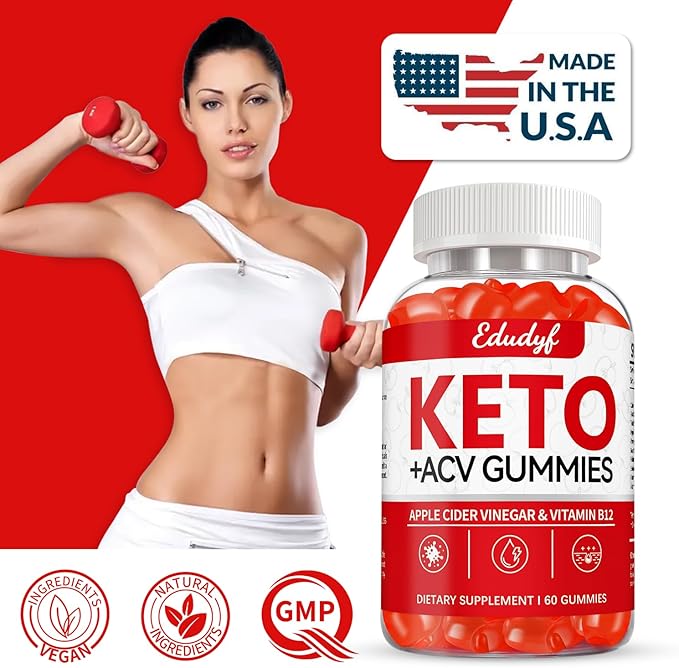 Keto ACV Gummies, Gluten & Sugar Free Apple Cider Vinegar Supplement for Men & Women - 300 Gummies (1500 mg-5 Pack)