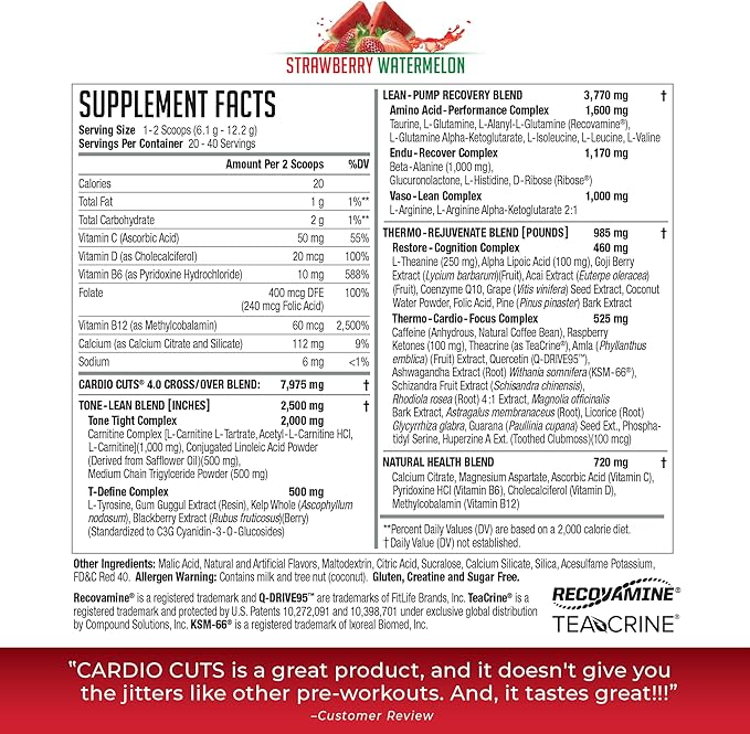 Cardio Cuts 4.0 - Strawberry Watermelon 30 servings (Pack of 1)