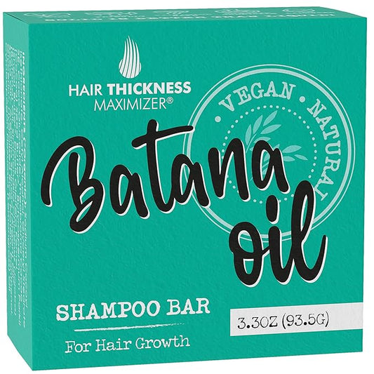 Batana Oil for Hair Growth Shampoo Bar - Eco Friendly, Vegan, pH Balanced & Color Safe Shampoo Bar with Jojoba & Rice - Sulfate Free Shampoo Bar for Color Safety & Hair Thickening
