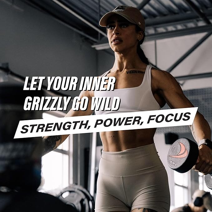 Grizzly Pre Workout Powder for Men & Women - Essential Aminos L-Citrulline & Beta Alanine Plus Caffeine - Preworkout Energy Drink Mix for Intense Power Focus & Pump - Arctic Ice - 40 Servings
