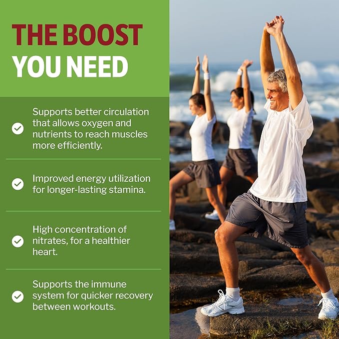 Vita Spinach Powder -Red Spinach Extract Nitric Oxide Booster -Supports Blood Pressure & Flow, Energy, Endurance, Pre Workout Performance Boost -Natural Superfood Supplement (30 Servings)