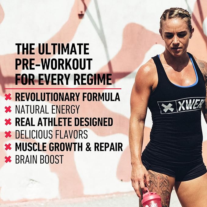 Xwerks Ignite Green Apple Pre Workout Powder - Best Natural Keto Pre-Workout for Women and Men with Explosive Energy - Gluten Free Preworkout Blend for Endurance Stamina - 150 mg Caffeine 30 Servings
