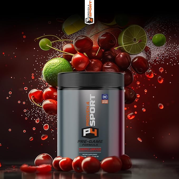 Proven4 Pre Workout Powder for Men and Women with Creatine - Beta Alanine - Caffeine NSF Certified preworkout Energy Supplement Chery Limeade 30 Servings