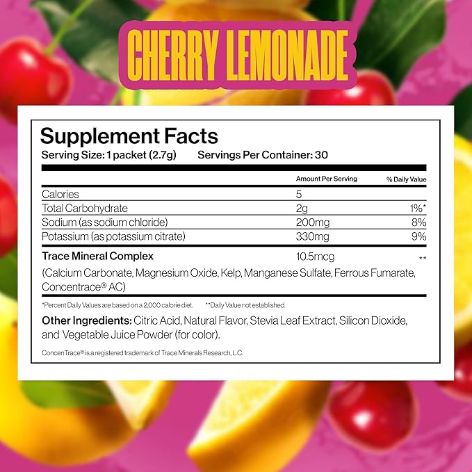 Dr. Price Electrolytes Powder Packets - Electrolytes No Sugar - Hydration Pack - Electrolyte Mix - Keto Electrolyte - (30 Packs) Fasting Electrolytes - Water Enhancer, Sports Drink - Cherry Lemonade