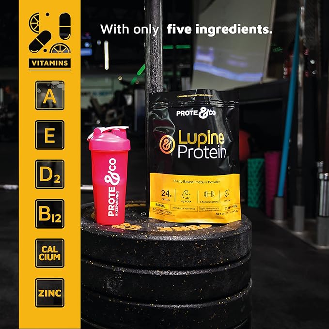 PROTE & CO - Lupin-Based Vegan Protein Powder, Banana Flavor, 1.41 Lb.