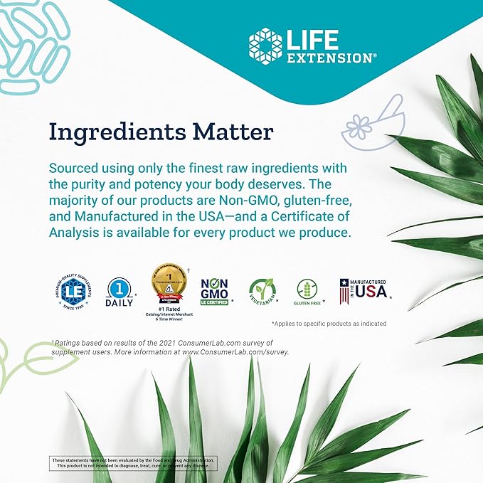 Life Extension Brain Fog Relief Caffeine-Free, Fast-Acting Nootropic Formula Helps Clear Your Mind – Gluten-Free, Non-GMO - 30 Softgels