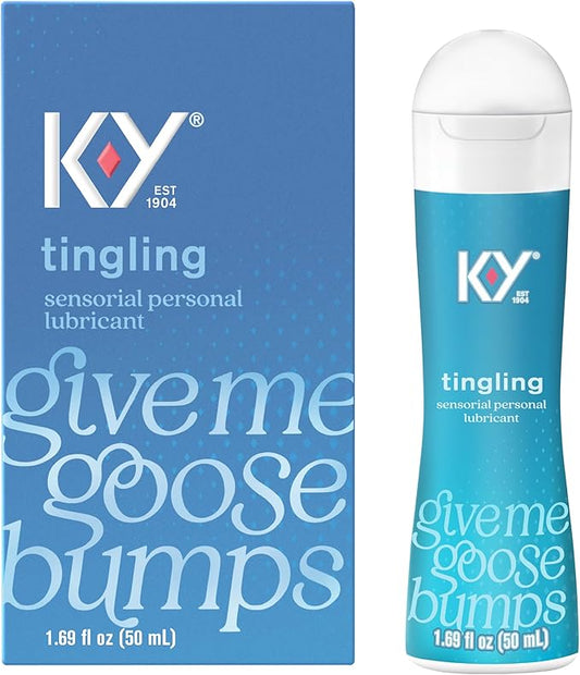 K-Y Tingling Water Based Lube, Sensorial Personal Lubricant, 1.69 fl oz