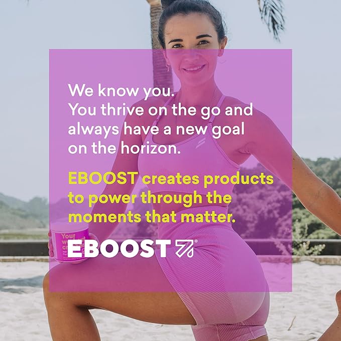 EBOOST POW Natural Pre Workout Powder –15 Packets - Berry Melon Fizz - A Pre Workout Supplement for Performance, Joint Mobility Support, Energy, Focus - Men & Women - Non-GMO, Gluten-Free, No Creatine