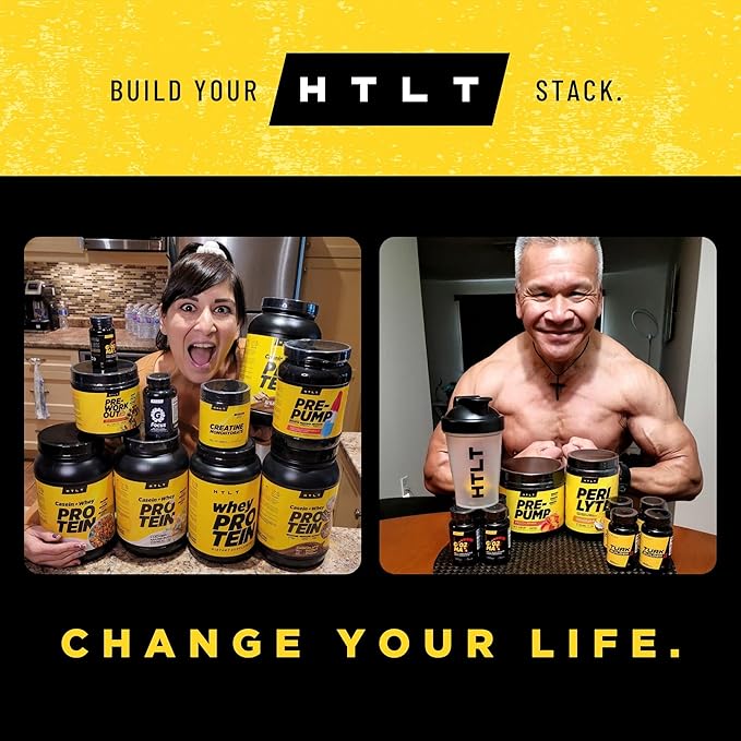 Pre-Pump by HTLT | Stim-Free Pre Workout Powder for Men & Women | Nitric Oxide Booster with 9g L-Citrulline, 450mg Alpha-GPC, & 1500mg Nitrosigine | 40 Servings, (Strawberry Margarita)