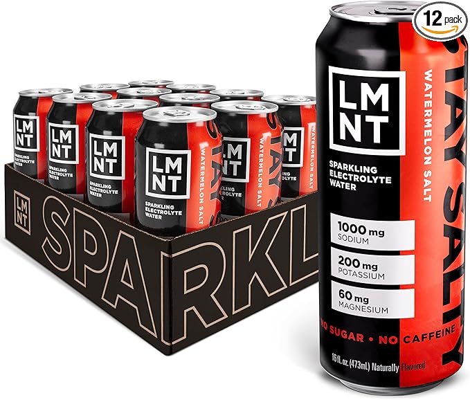 LMNT Sparkling Electrolyte Drink - Watermelon Salt | 12-Count