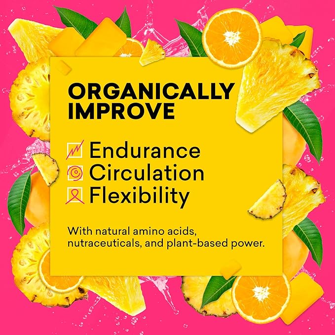 EBOOST POW Natural Pre Workout Powder – 15 Packets - Tropical Punch - A Pre Workout Supplement for Performance, Joint Mobility Support, Energy, Focus - Men & Women - Non-GMO, Gluten-Free, No Creatine