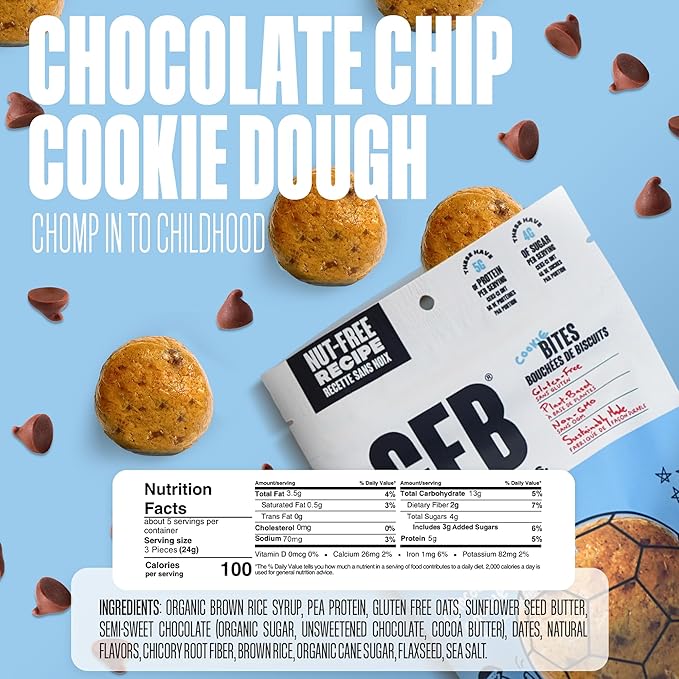 The Gluten Free Brothers Gluten Free Protein Cookie Bites Nut Free Variety Pack – Super Tasty Allergian Friendly Fudge Brownie, Cookie Dough & Birthday Cake Vegan Protein Bites, 4 Oz (6 Count)
