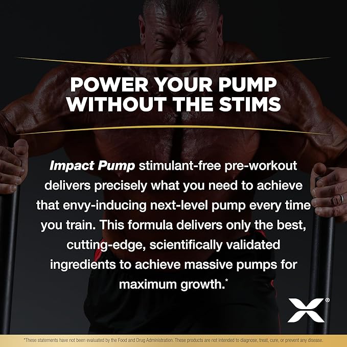 ALLMAX Impact Pump, Unflavored - 330 g - Stim-Free Pre-Workout Formula - Boosts Pumps & Mind-Muscle Connection - with Citrulline Malate & Lion’s Mane - Up to 30 Servings