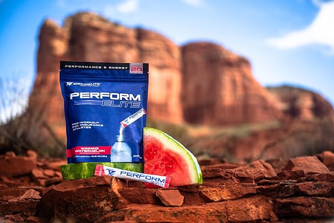 EndurElite Perform Elite- Pre Workout Powder Supplement- Pre-Workout for Endurance Athletes- 20 Serving Bag- Winning Watermelon