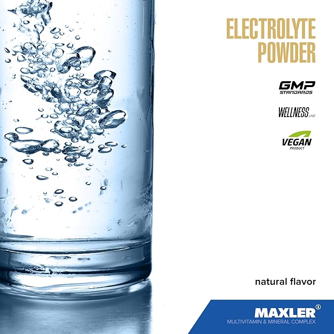 Maxler Electrolyte Powder - Hydration Packets Drink Mix with Trace Mineral Complex - Keto Electrolytes Powder Packets with Natural Flavors and Sweeteners - 15 Servings - Natural