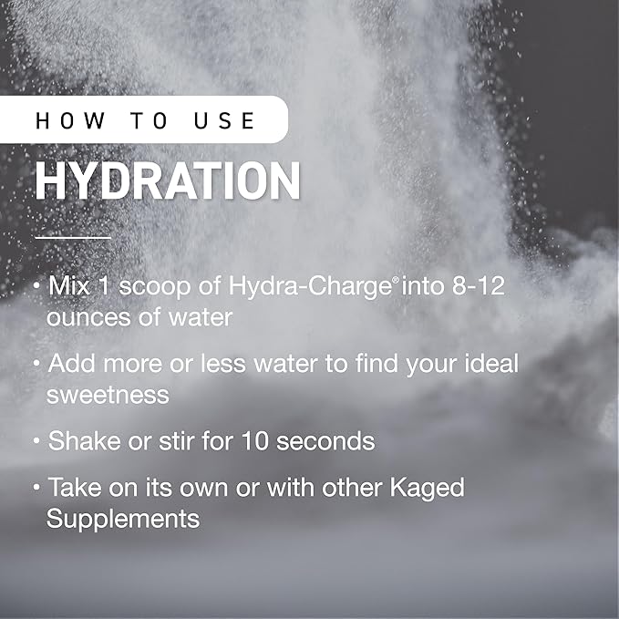 Kaged Electrolyte Hydration Powder | Hydracharge Orange Mango | Sports Drink for Men and Women | Pre, Post, Intra Workout Supplement | 60 Servings