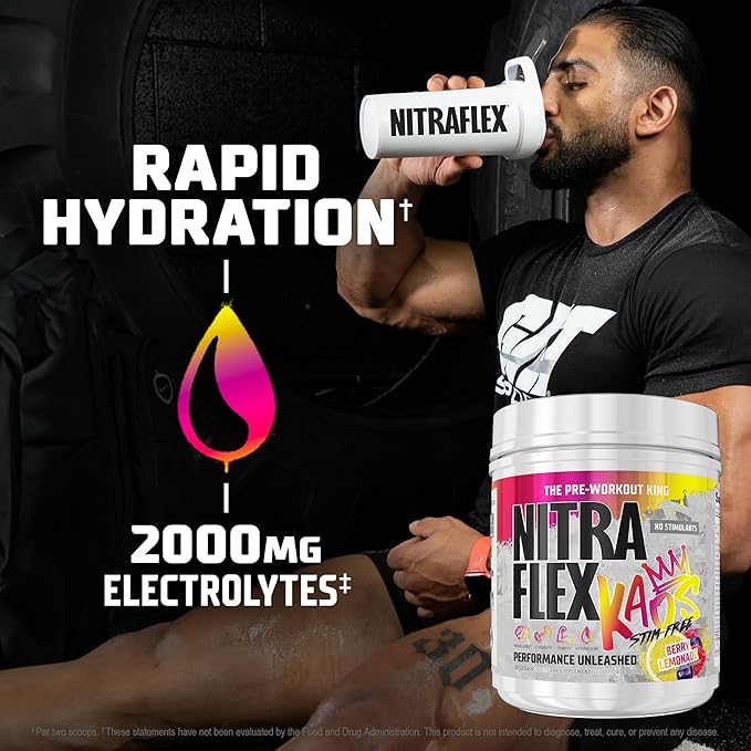 GAT SPORT Nitraflex KAOS Stimulant Free Pre-Workout (Berry Lemonade)