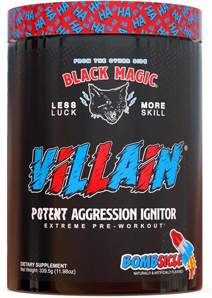 Black Magic Supply Villain High-Stim Nootropic Pre-Workout - Beta-Alanine, L-Tyrosine, & Caffeine - Pump & Focus - 25 Servings (Bombsicle)