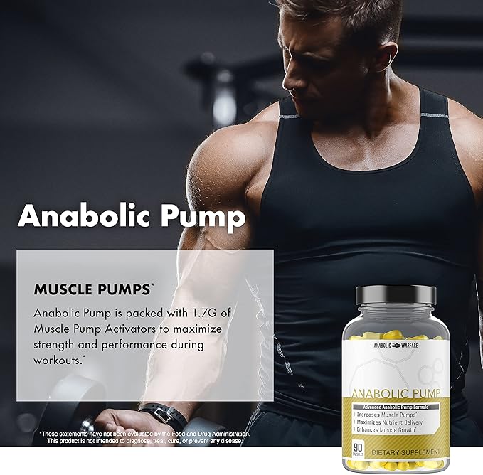 Anabolic Pump, Advanced Pump Formula, Increase Muscle Pumps*, Maximize Nutrient Delivery* (90 Capsules)