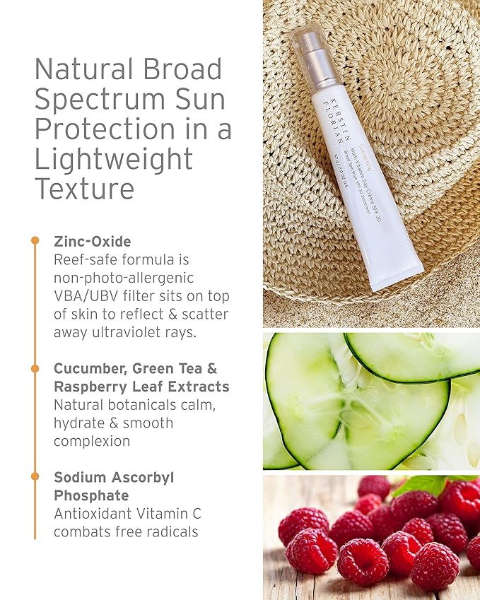 Kerstin Florian Multi-Vitamin Day Crème SPF 30, Daily Facial Moisturizer with Natural Zinc Oxide, Sunscreen with UVA and UVB Protection, Free From Parabens, Oil & Chemicals (2 oz)